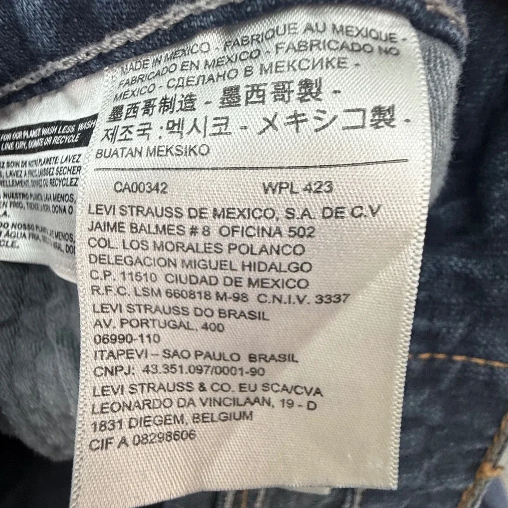 Levi's 505 Jeans Mens 34x30 Blue Regular Fit Straight Leg Stretch Denim